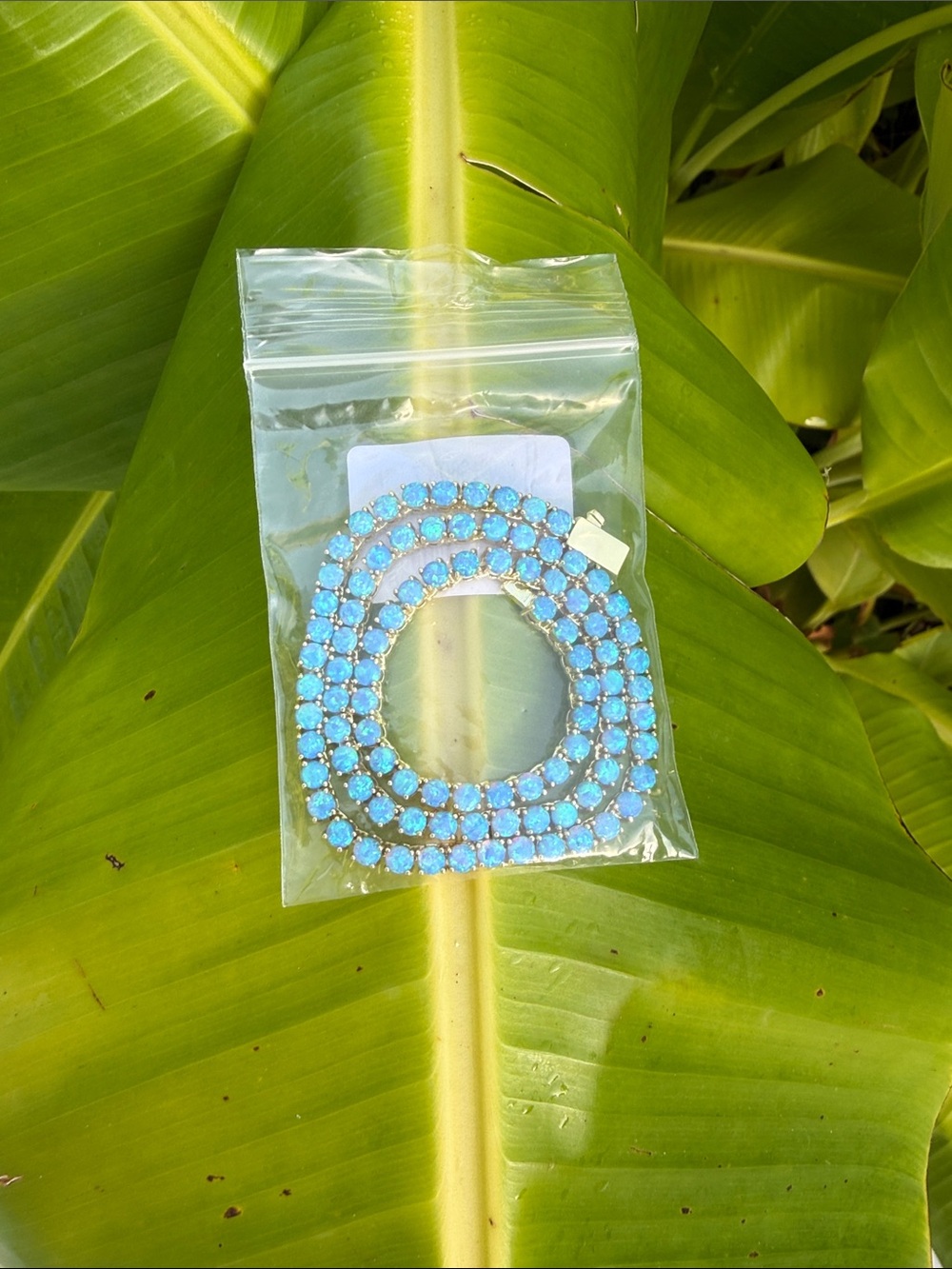 🌟 BRAND NEW 🌟 Melinda Maria Grand Heiress Gold Opal Tennis Necklace 4mm 🩵 💫 - Picture 4 of 9